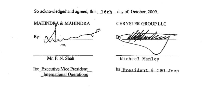 Image via Mahindra’s court filing